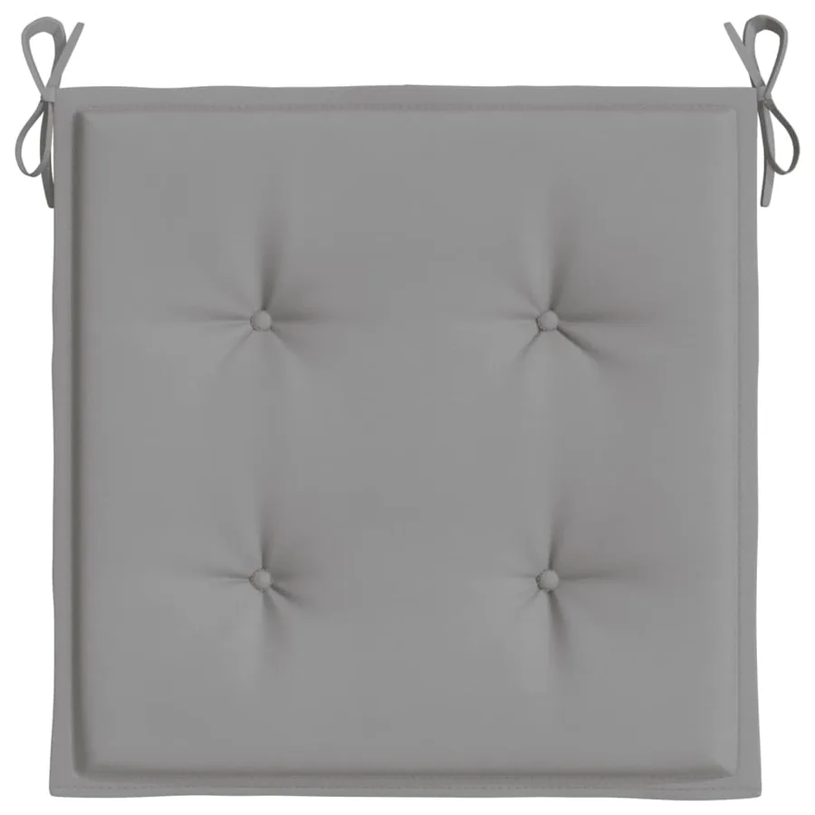 Coussins de chaise jardin lot de 4 gris 50x50x4 cm tissu oxford - 6