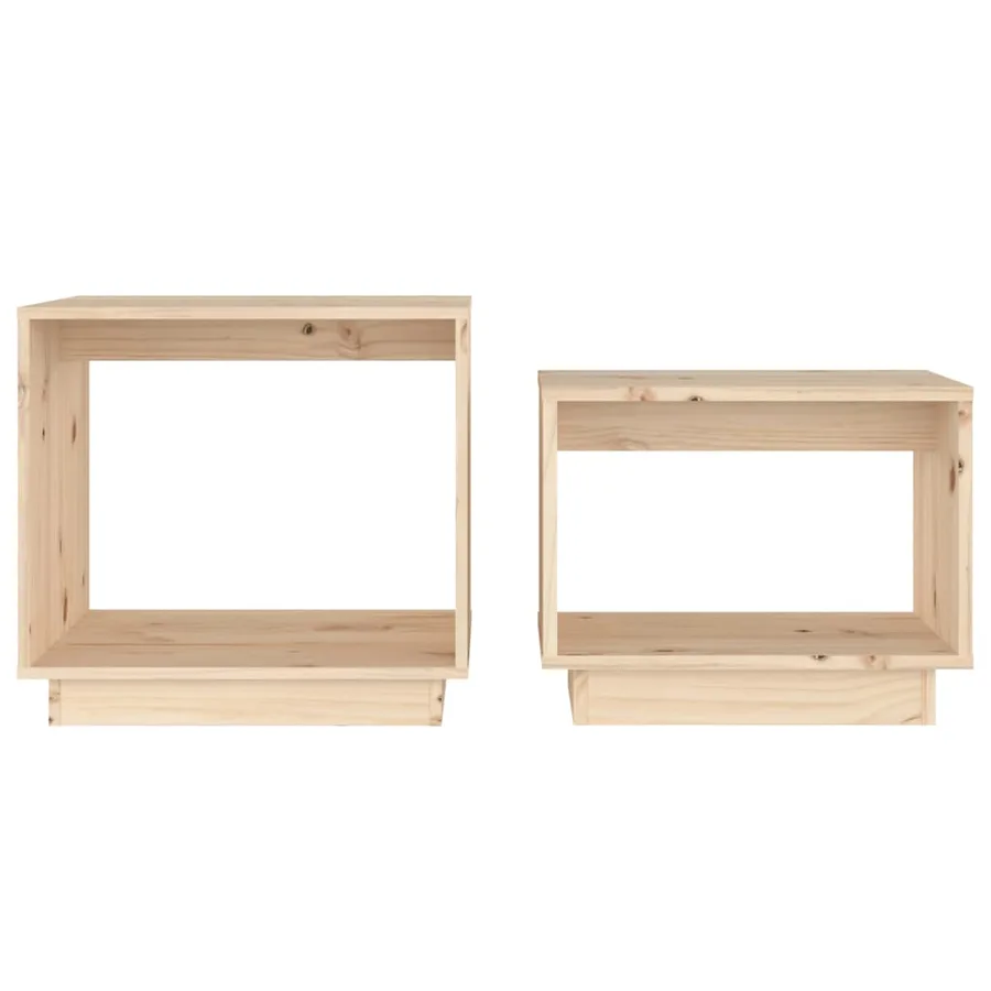 Tables basses gigognes 2 pcs Bois de pin massif - 4