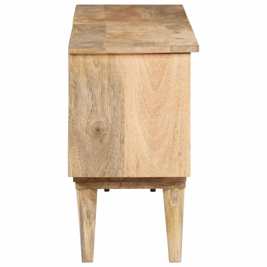 Meuble TV 140x30x50 cm Bois de manguier massif - 4