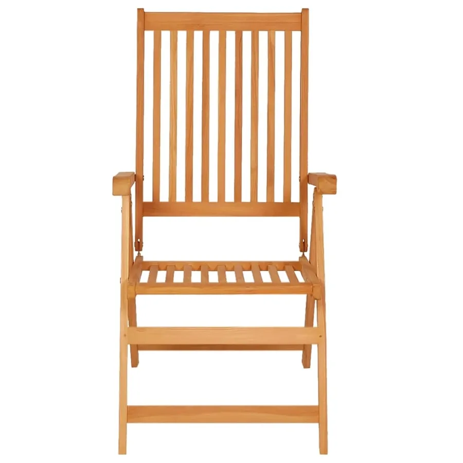 Chaises de jardin lot de 4 avec coussins rouge Bois teck massif - 4