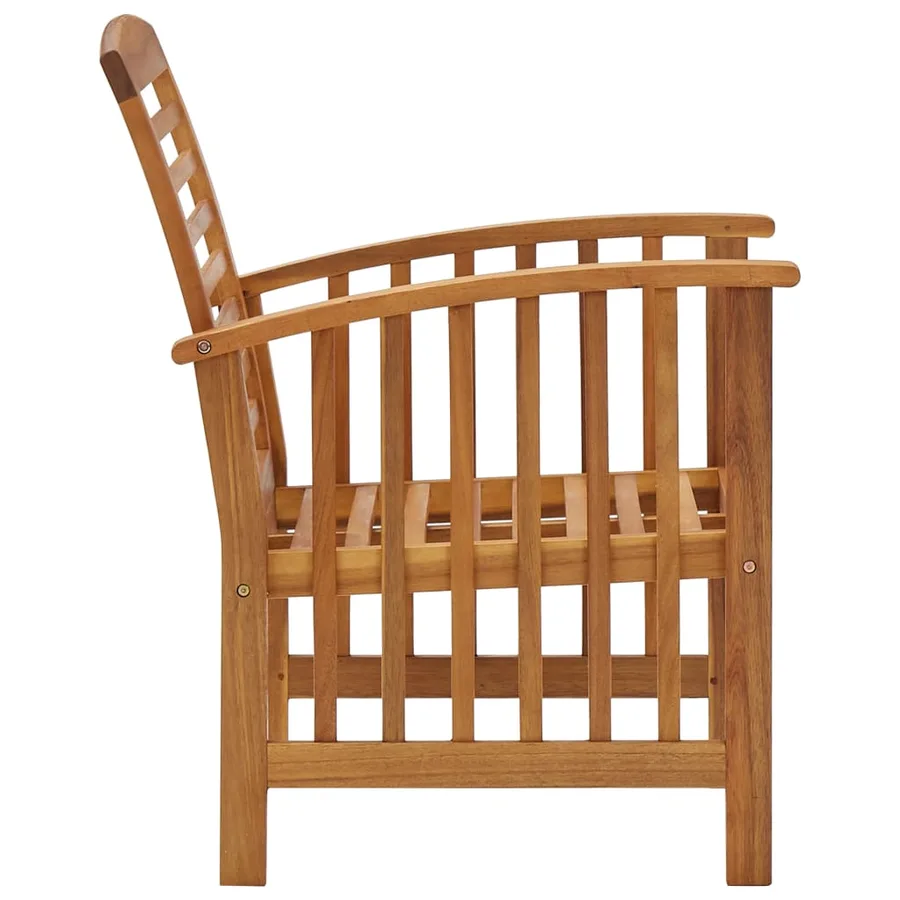 Salon de jardin 4 pcs Bois d'acacia solide - 6