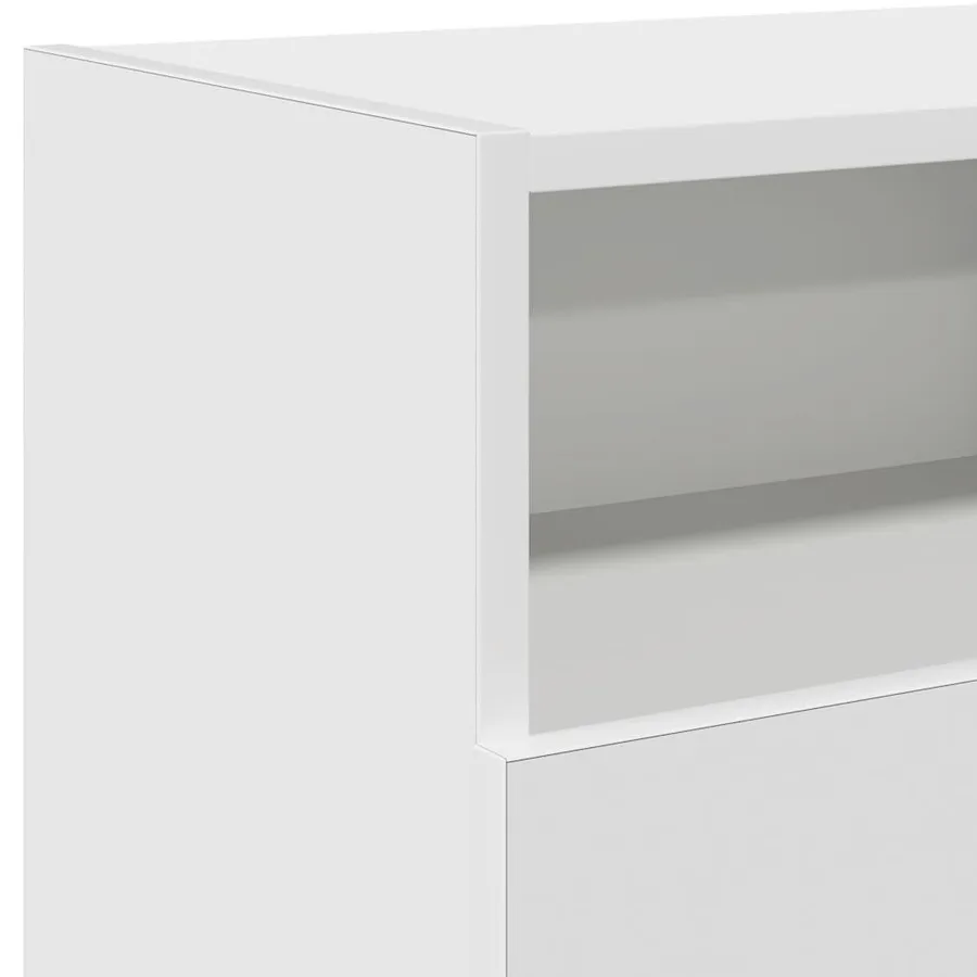 Meuble TV avec lumières LED blanc 120x30x50 cm - 12