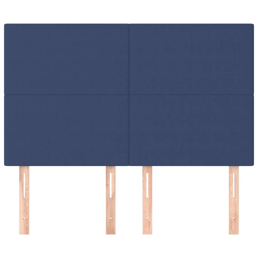 Tête de lit Bleu 144x5x118/128 cm Tissu - 3