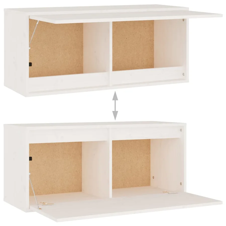 Meubles TV 6 pcs Blanc Bois massif de pin - 6