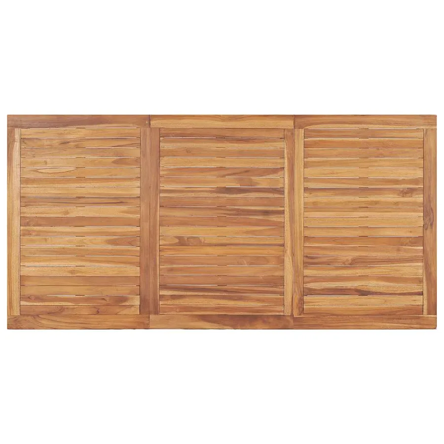 Ensemble de salle à manger de jardin 7 pièces 180 x 90 cm en bois de teck massif - 11