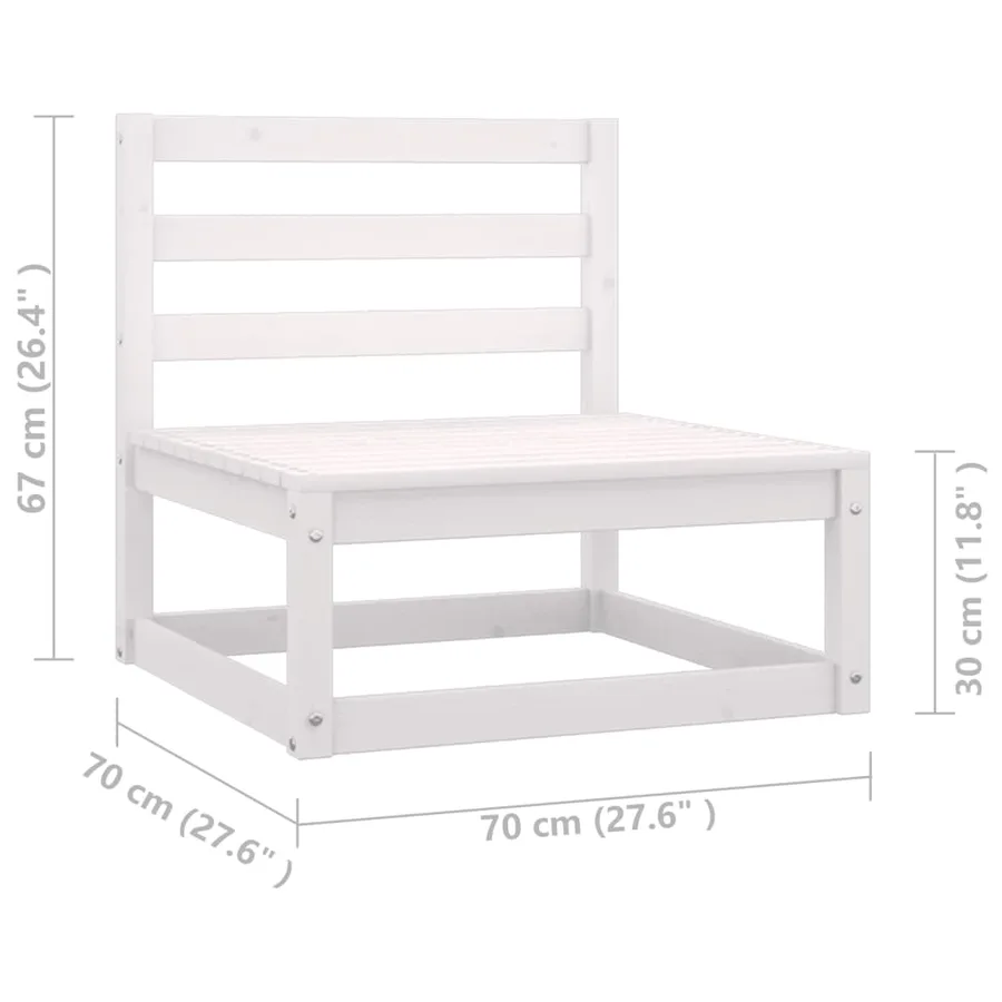 Salon de jardin 5 pcs avec coussins Bois de pin massif - 9