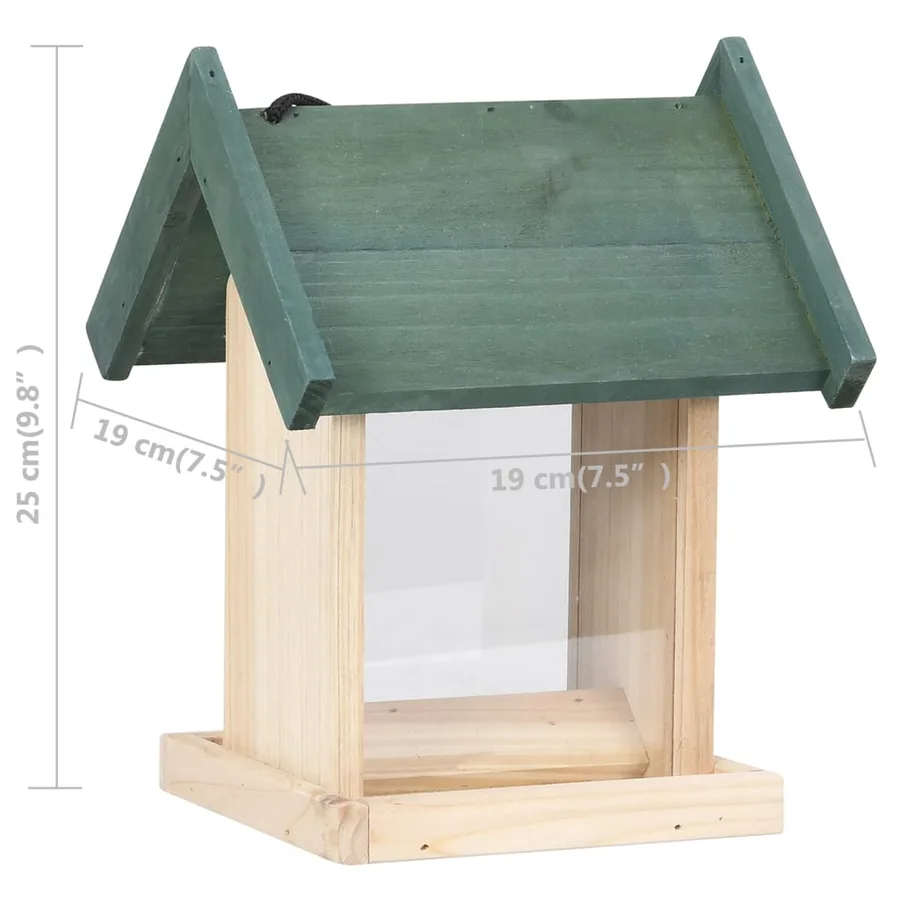 Mangeoires à oiseaux 4 pcs Bois de sapin - 10