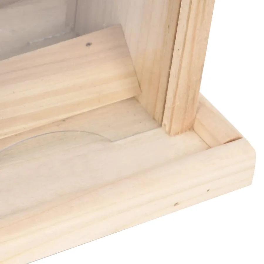 Mangeoires à oiseaux 4 pcs Bois de sapin - 8