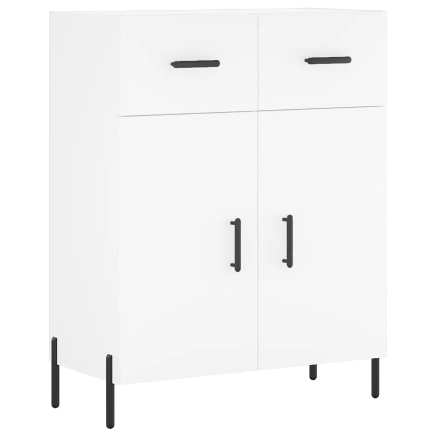 Buffet blanc 69,5x34x90 cm bois d'ingénierie - 2