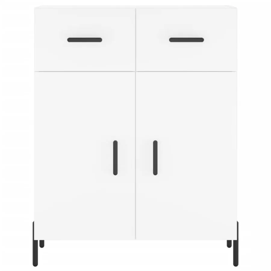 Buffet blanc 69,5x34x90 cm bois d'ingénierie - 6