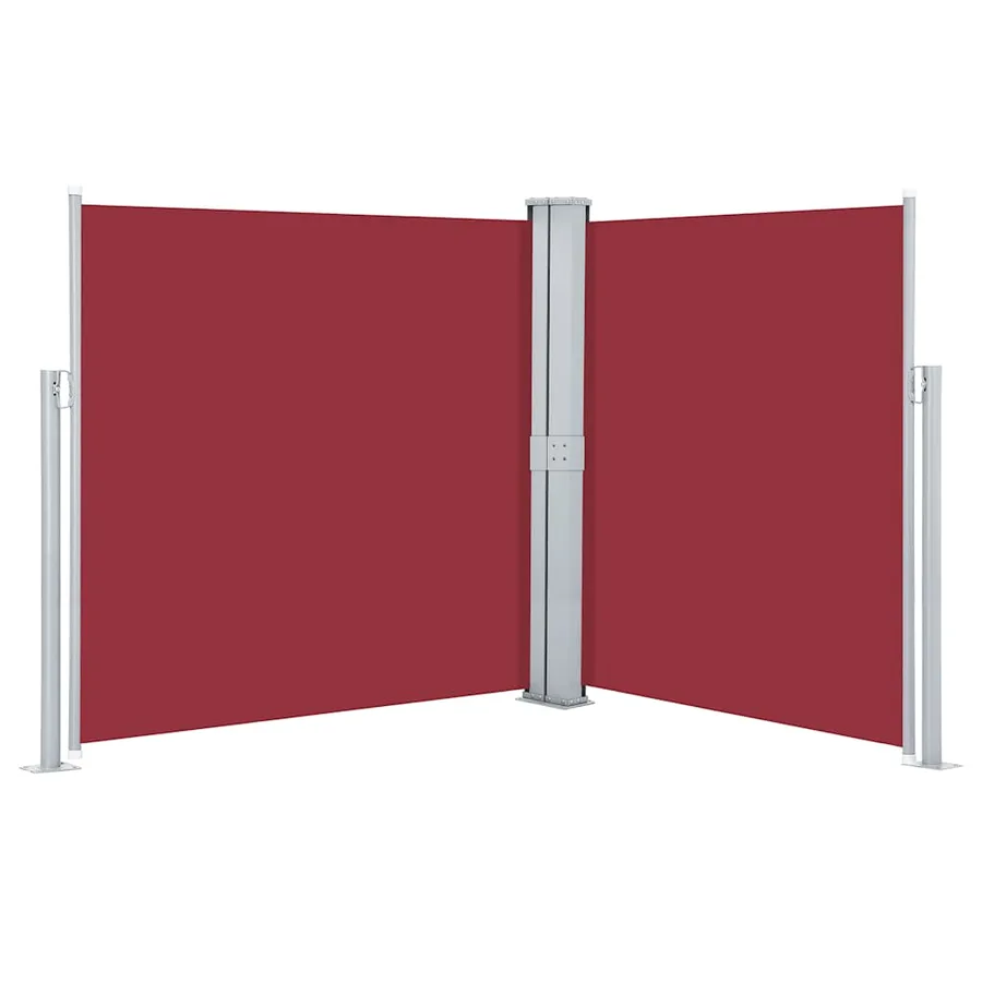 Auvent latéral rétractable Rouge 160 x 600 cm - 2