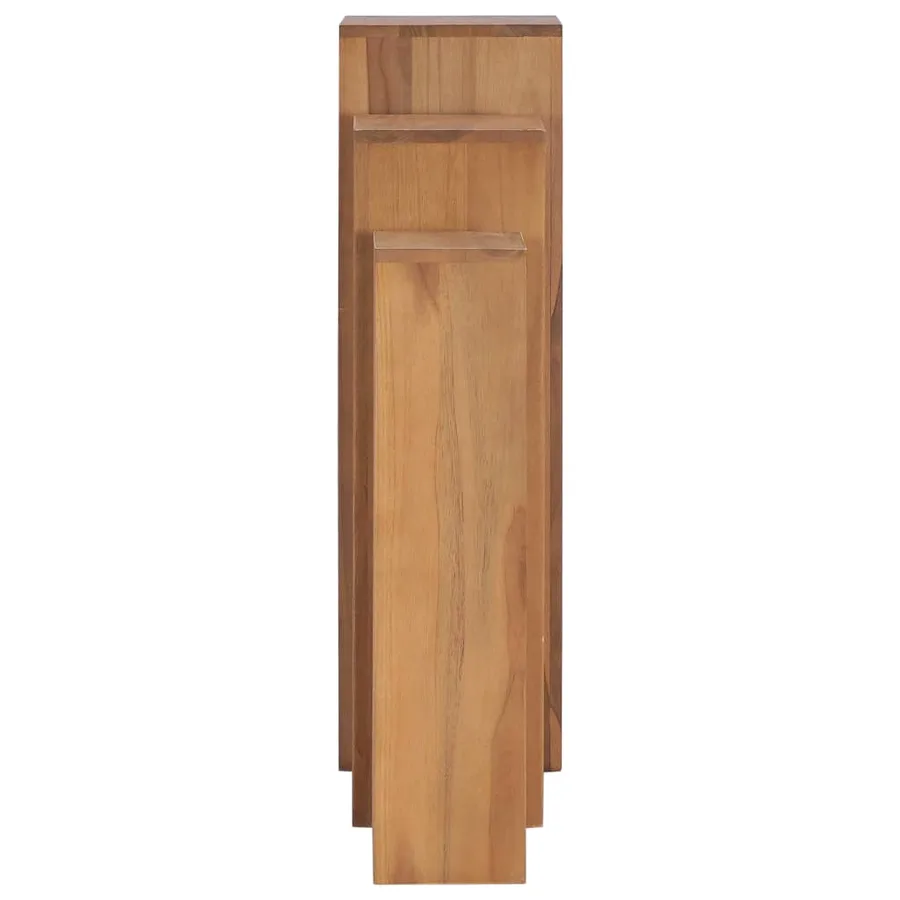 Ensemble de supports de plantes 3 pcs Bois de teck solide - 3