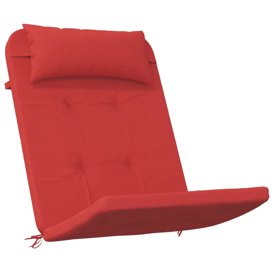Coussins de chaise adirondack lot de 2 rouge tissu oxford - 3