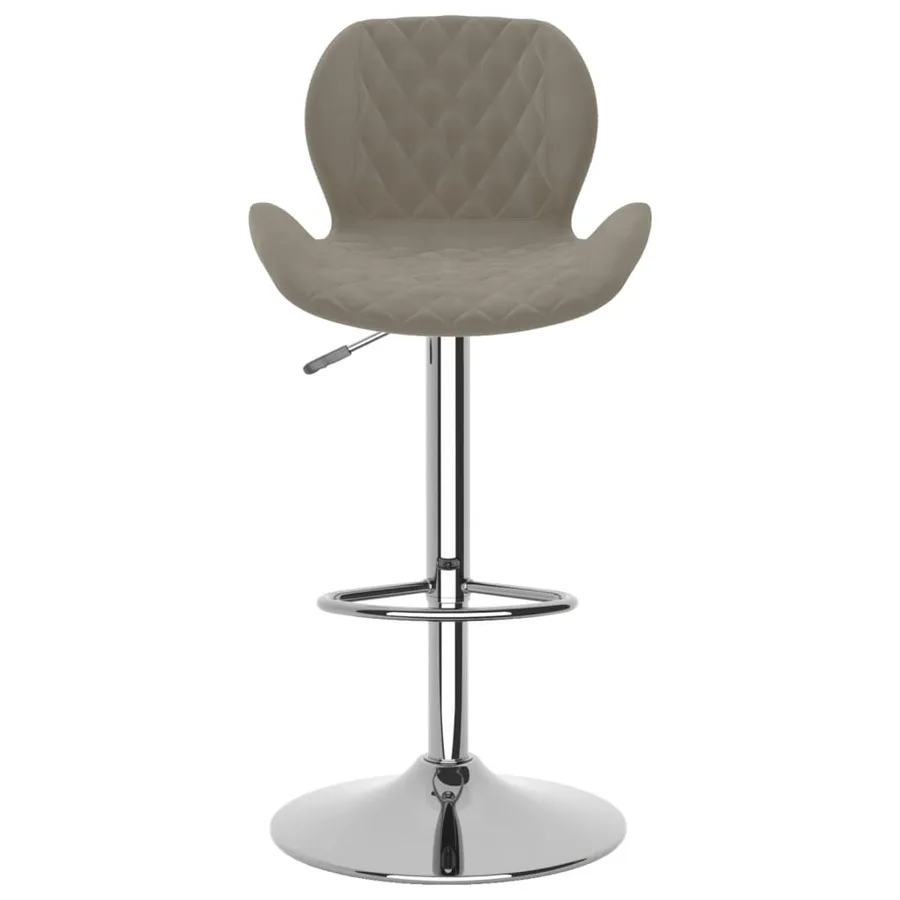 Tabourets de bar lot de 2 gris clair velours - 4
