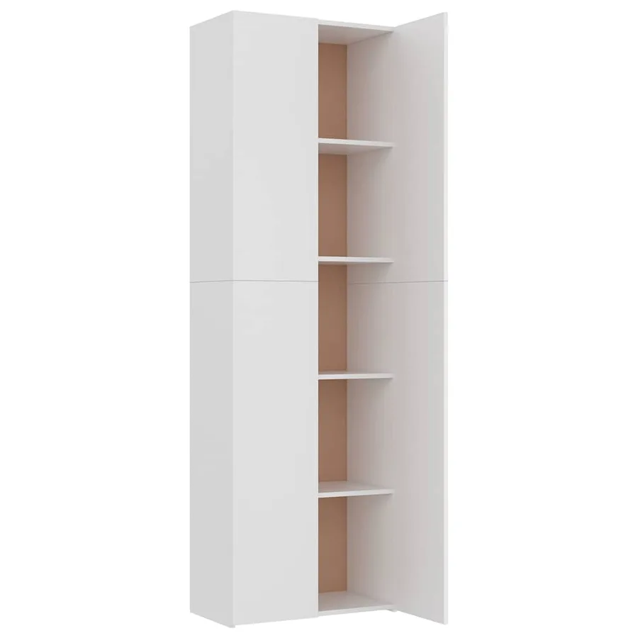 Armoire de bureau Blanc 60 x 32 x 190 cm Bois d'ingénierie - 5