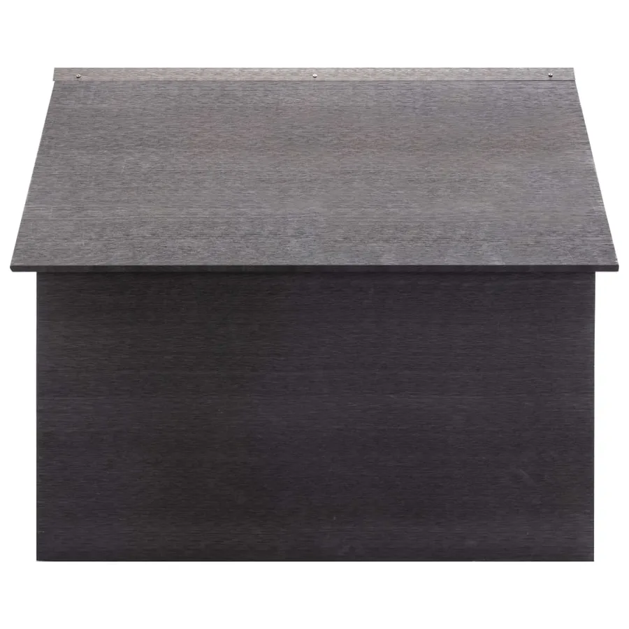 Garage pour tondeuse à gazon Gris 80x80x70 cm WPC - 3