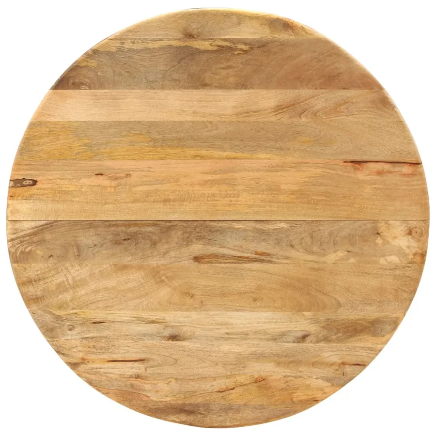 Table à dîner Ø110x78 cm Bois de manguier massif et acier - 2