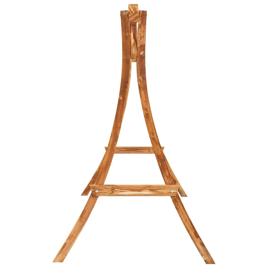 Chaise balançoire avec coussin bois d'épicéa avec finition teck - 6