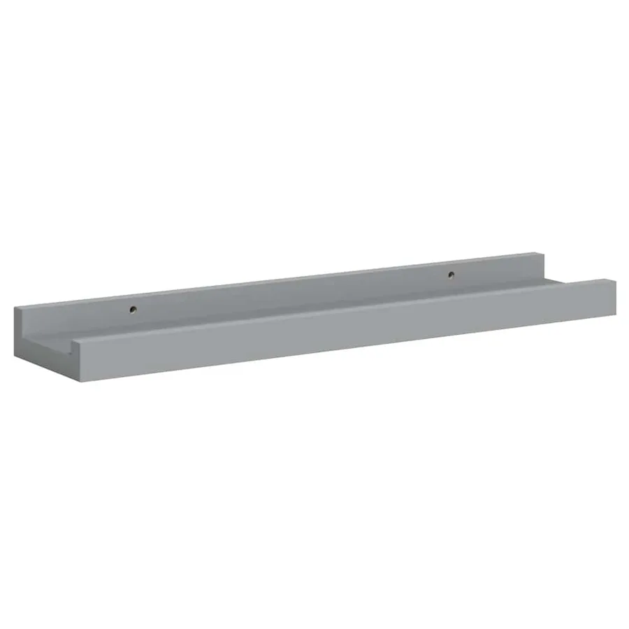 Étagères à rebord pour cadre photo 2 pcs Gris 40x9x3 cm MDF - 6