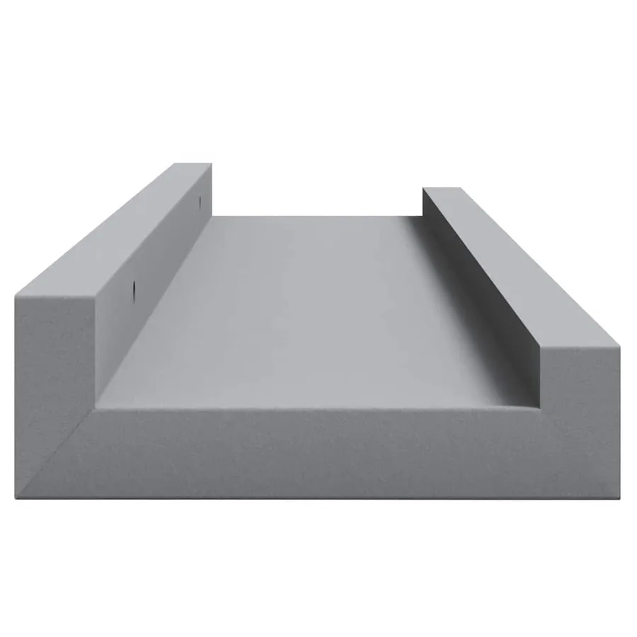 Étagères à rebord pour cadre photo 2 pcs Gris 40x9x3 cm MDF - 7