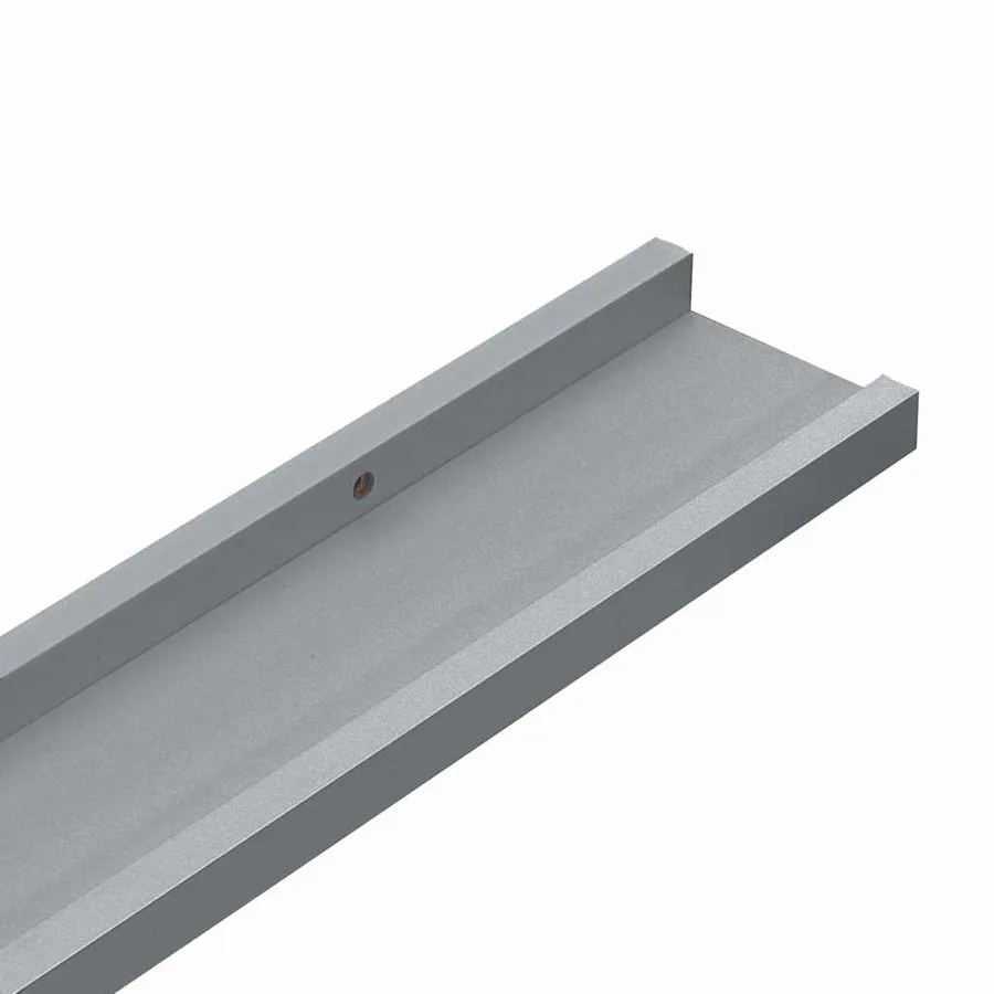 Étagères à rebord pour cadre photo 2 pcs Gris 40x9x3 cm MDF - 9