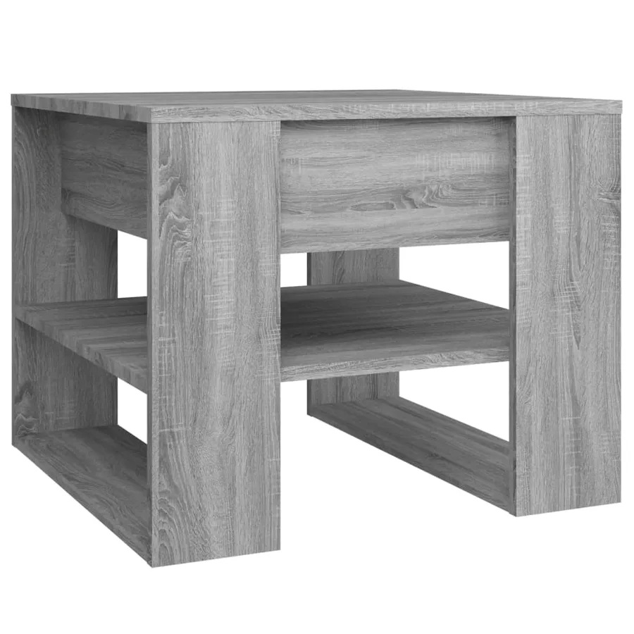 Table basse sonoma gris 55,5x55x45 cm bois d'ingénierie - 2