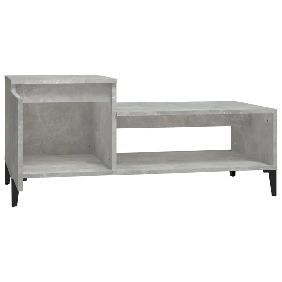 Table basse Gris béton 100x50x45 cm Bois d'ingénierie - 6