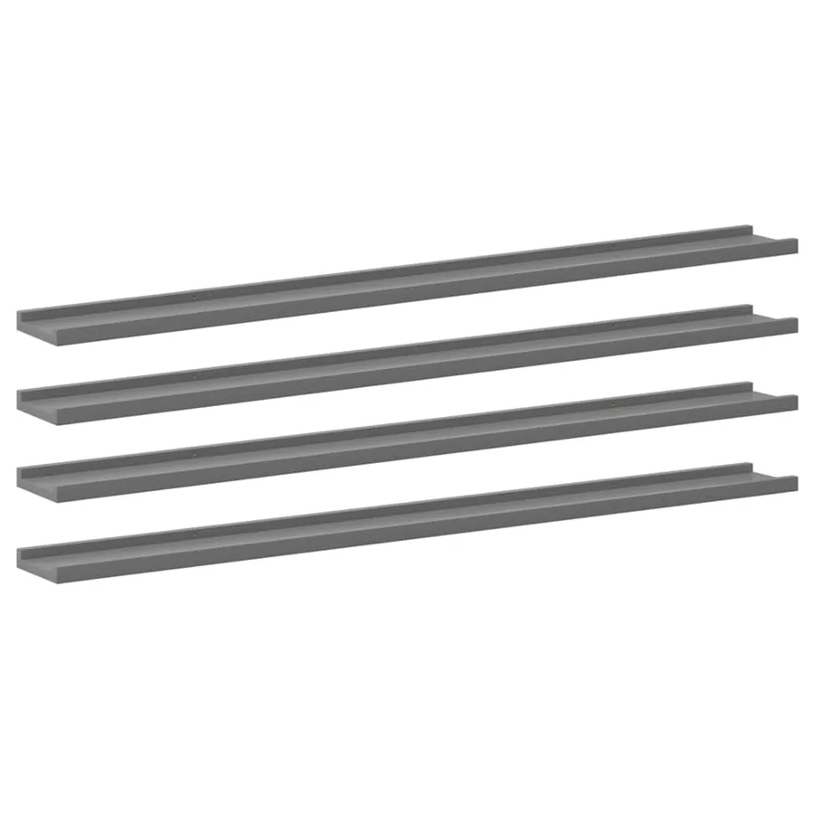 Étagères murales 4 pcs Gris 115x9x3 cm - 2