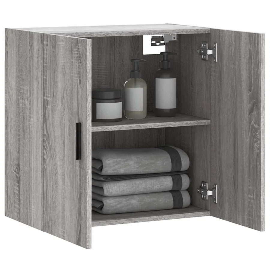 Armoire murale sonoma gris 60x31x60 cm bois d'ingénierie - 4