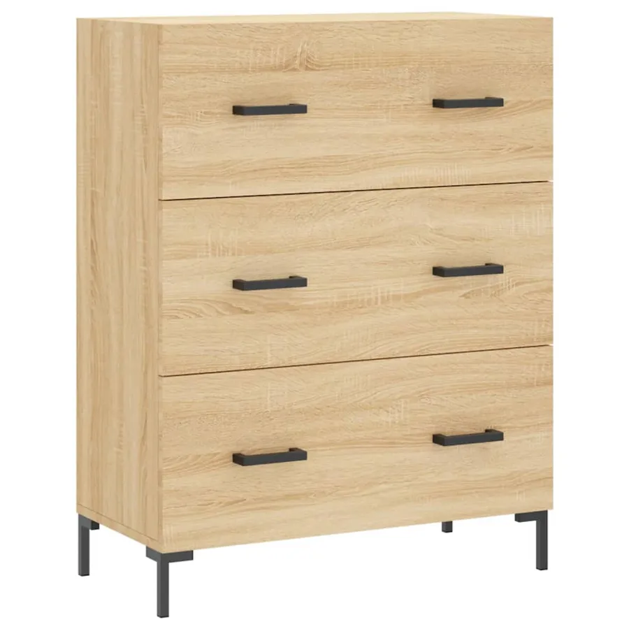 Buffet haut Chêne sonoma 69,5x34x180 cm Bois d'ingénierie - 7