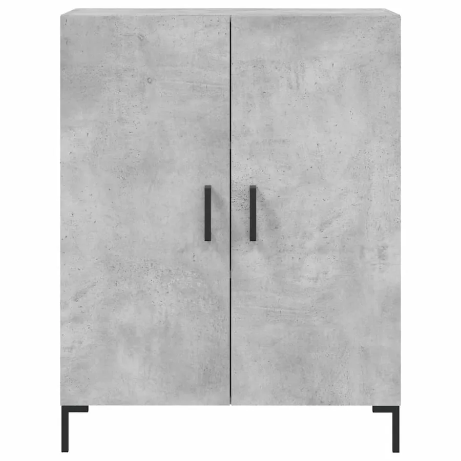 Buffet haut Gris béton 69,5x34x180 cm Bois d'ingénierie - 8