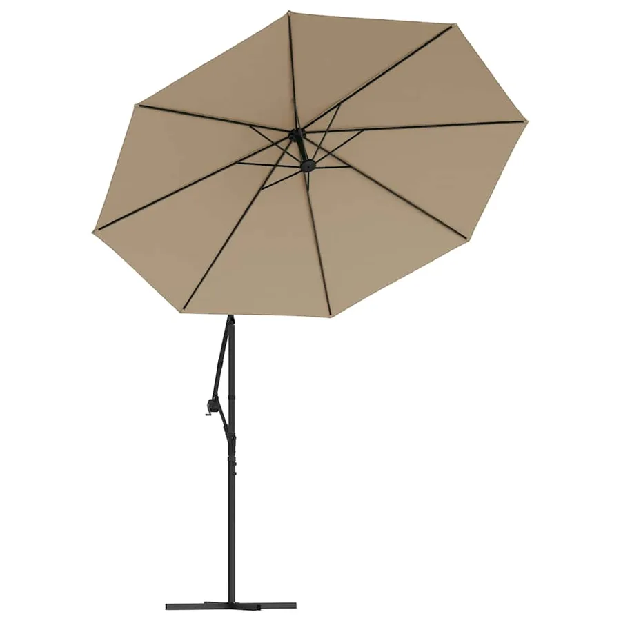 Tissu de remplacement pour parasol déporté taupe 300 cm - 6