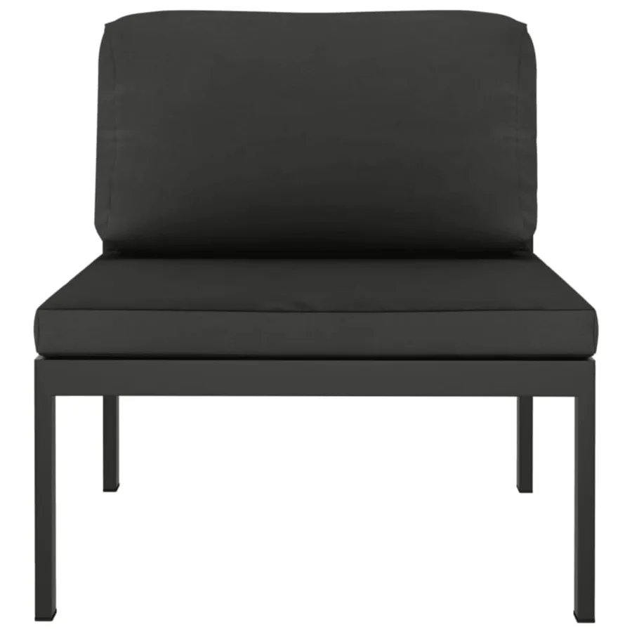 Salon de jardin 9 pcs avec coussins Aluminium Anthracite - 6
