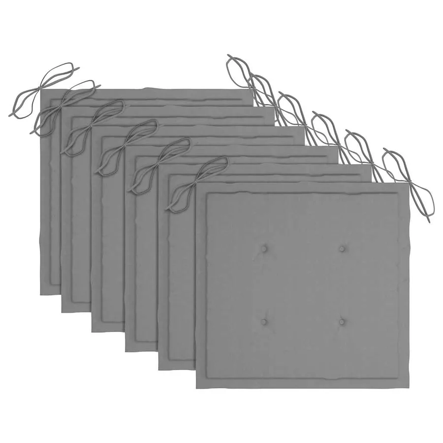 Chaises pliables de jardin avec coussins lot de 6 Bois de teck - 16