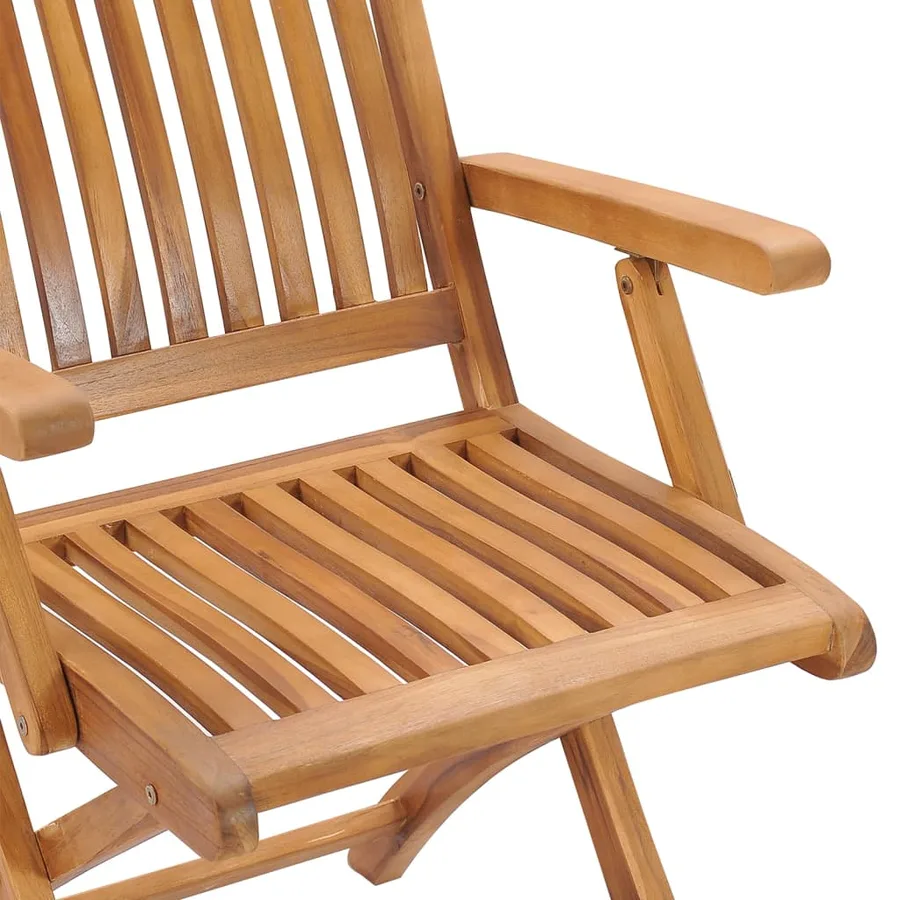 Chaises pliables de jardin avec coussins lot de 6 Bois de teck - 26