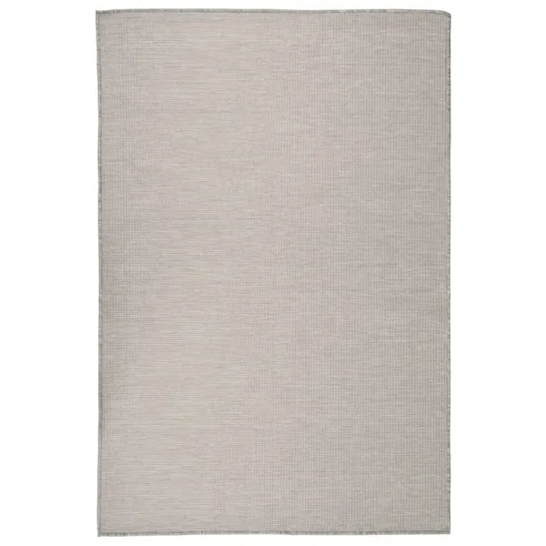 Tapis à tissage plat d'extérieur 120x170 cm gris clair