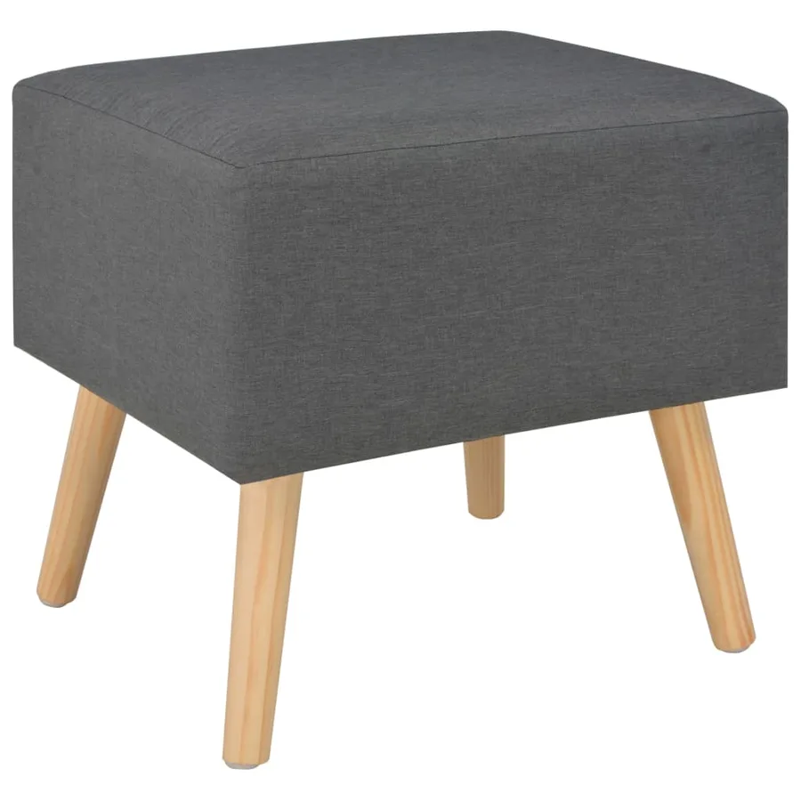 Table de chevet Gris foncé 40x35x40 cm Tissu - 3
