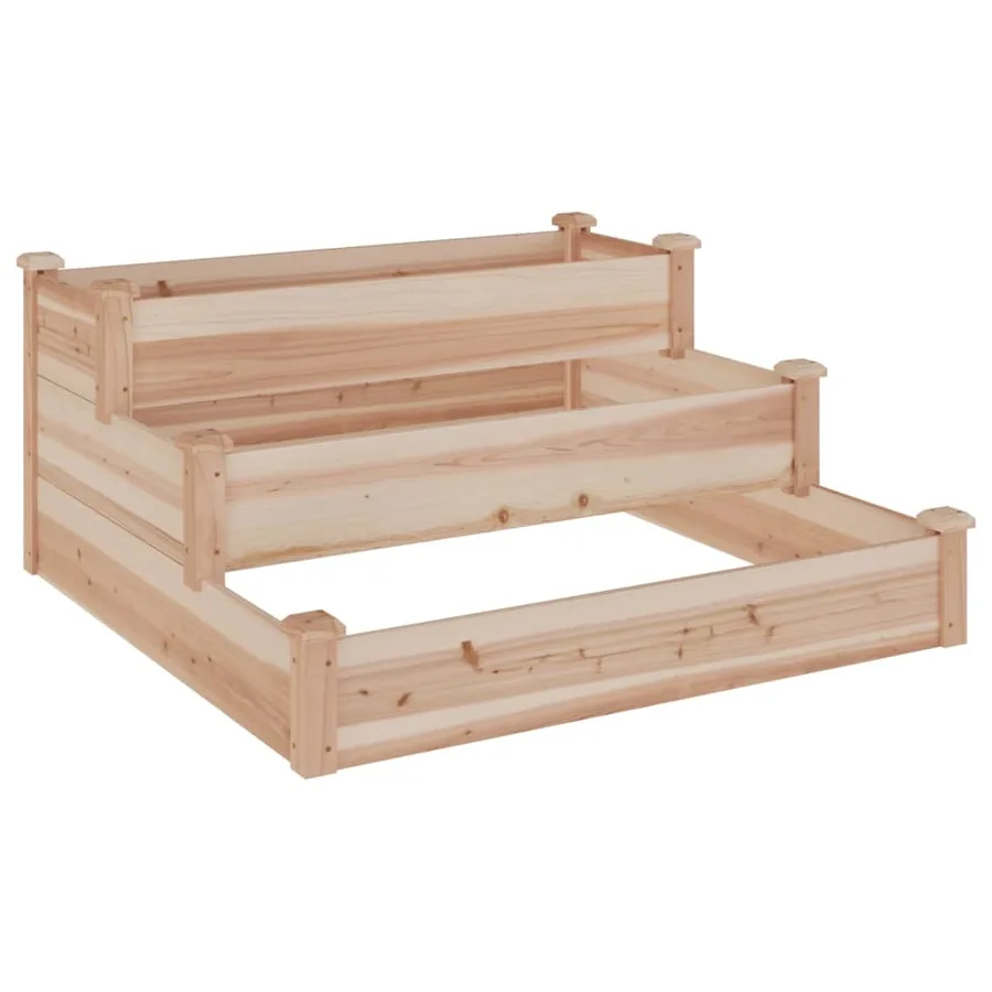 Lit surélevé de jardin 120x120x56 cm bois massif de sapin - 2