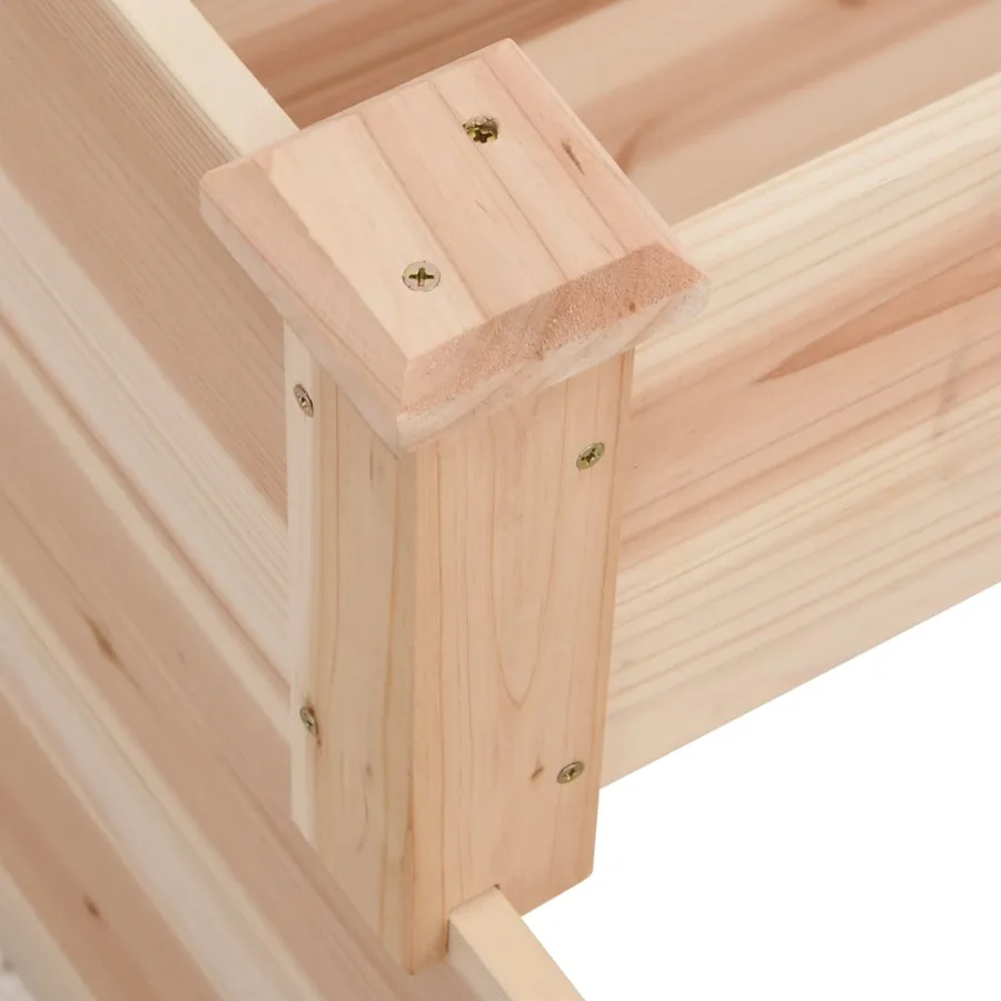 Lit surélevé de jardin 120x120x56 cm bois massif de sapin - 6