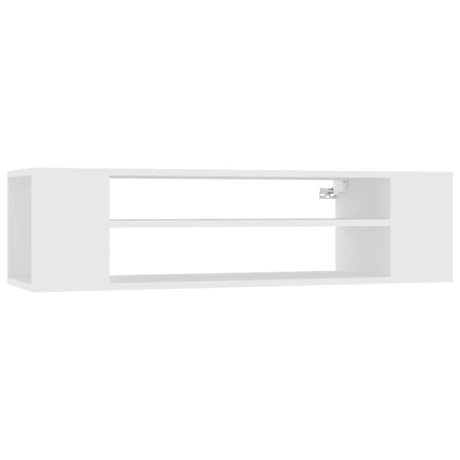Meuble TV suspendu Blanc 100x30x26,5 cm Bois d’ingénierie - 2