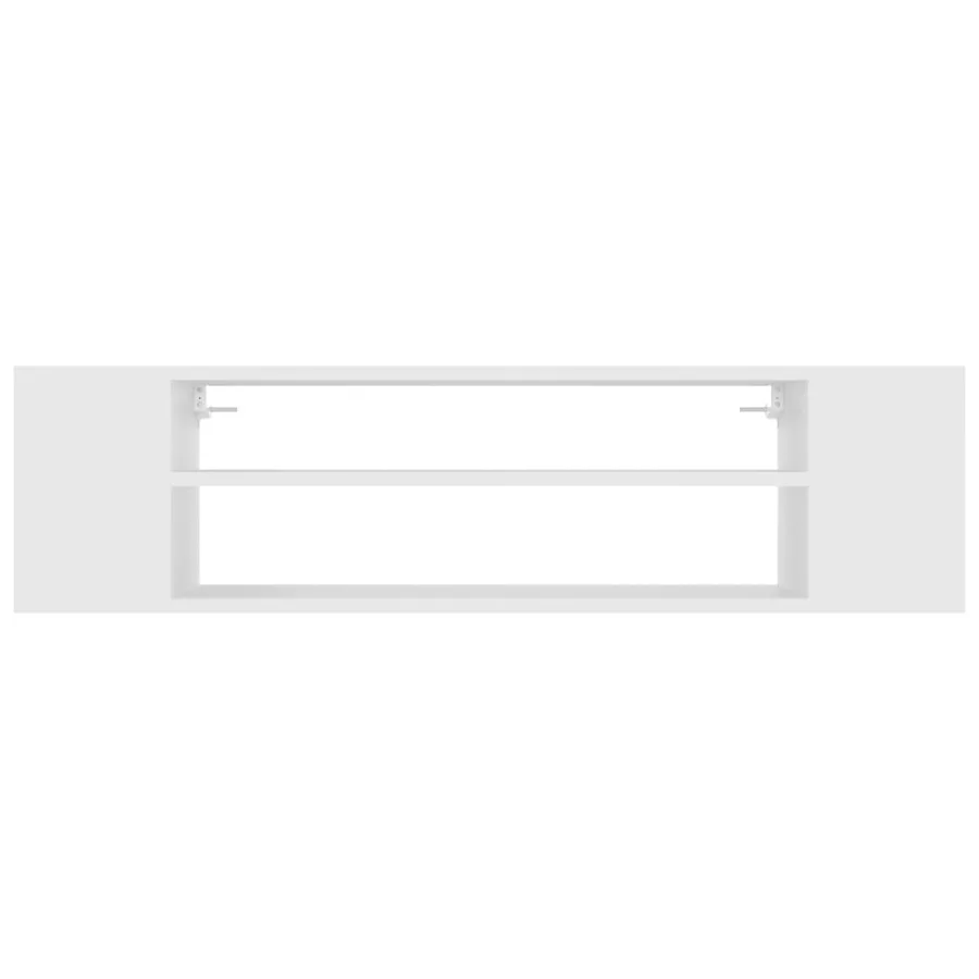 Meuble TV suspendu Blanc 100x30x26,5 cm Bois d’ingénierie - 4