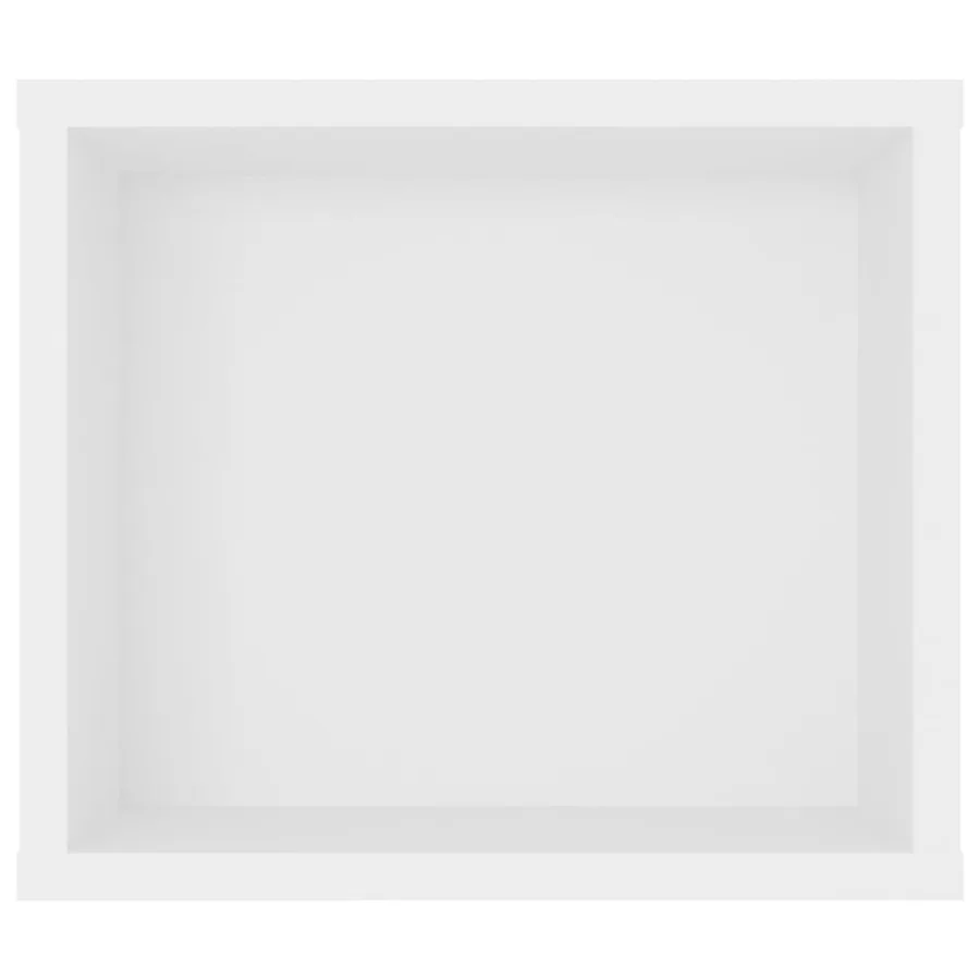 Meuble TV suspendu Blanc 100x30x26,5 cm Bois d’ingénierie - 5