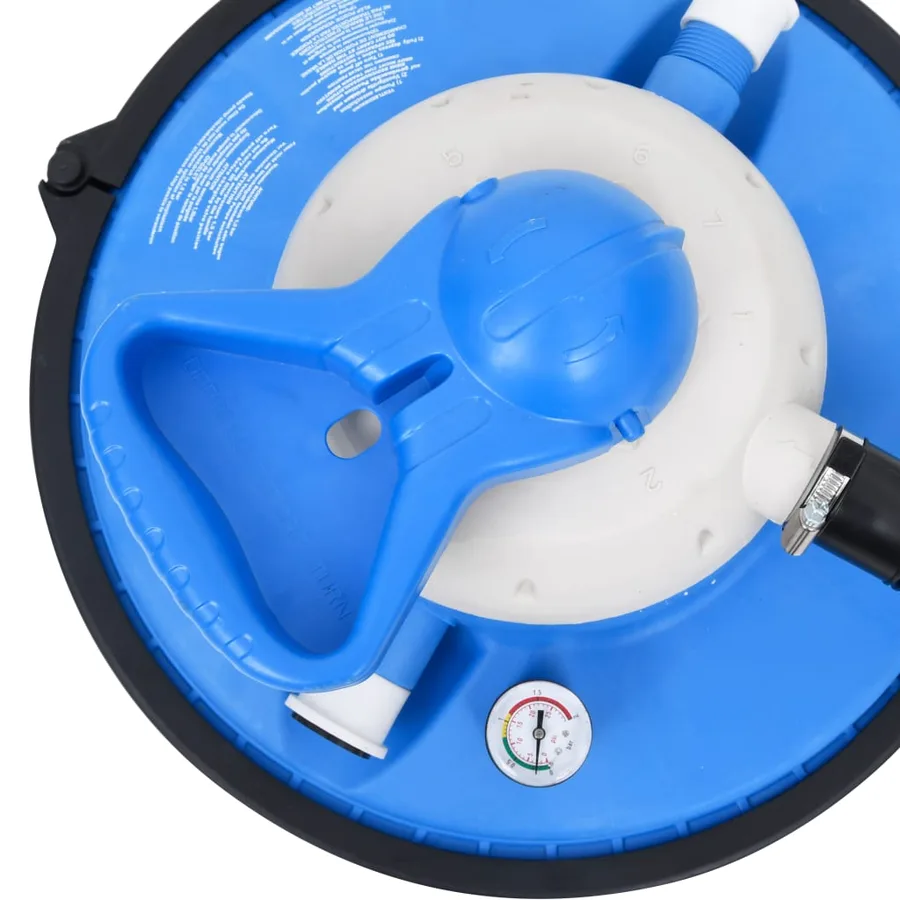 Pompe de filtration à sable Bleu et noir 385x620x432mm 200W 25L - 4