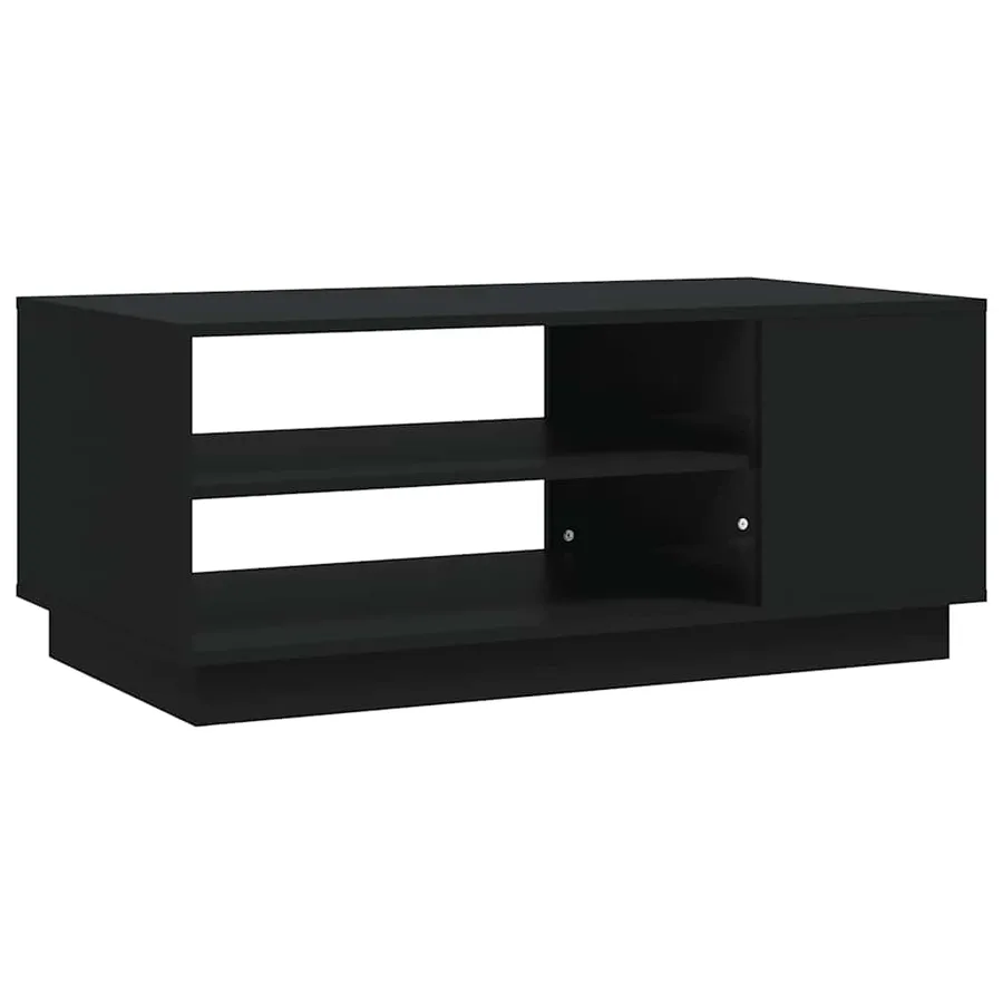 Table basse noir 102x55x43 cm bois d'ingénierie - 2