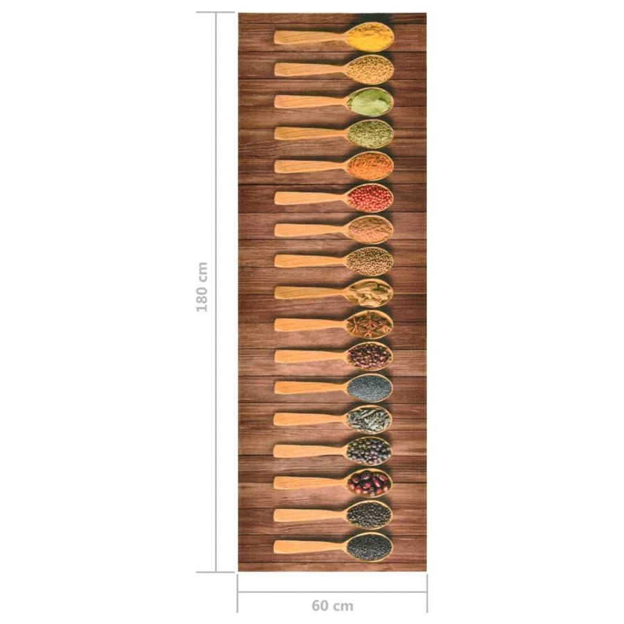 Tapis de sol de cuisine lavable Cuillère 60x180 cm - 6