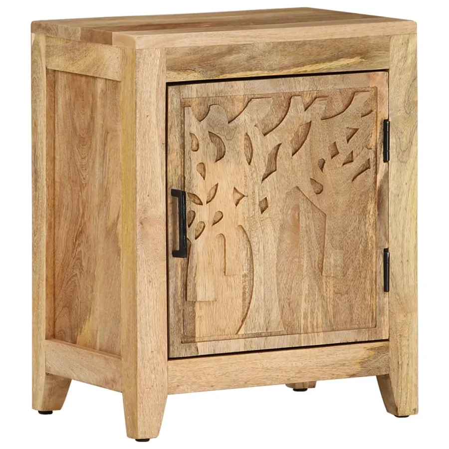 Table de chevet 40x30x50 cm Bois de manguier massif - 11
