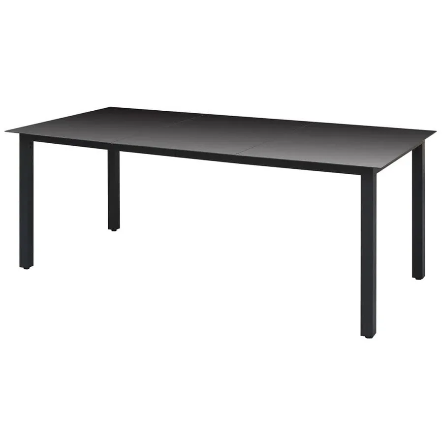 Ensemble à manger de jardin coussins 7pcs Résine tressée Gris - 8