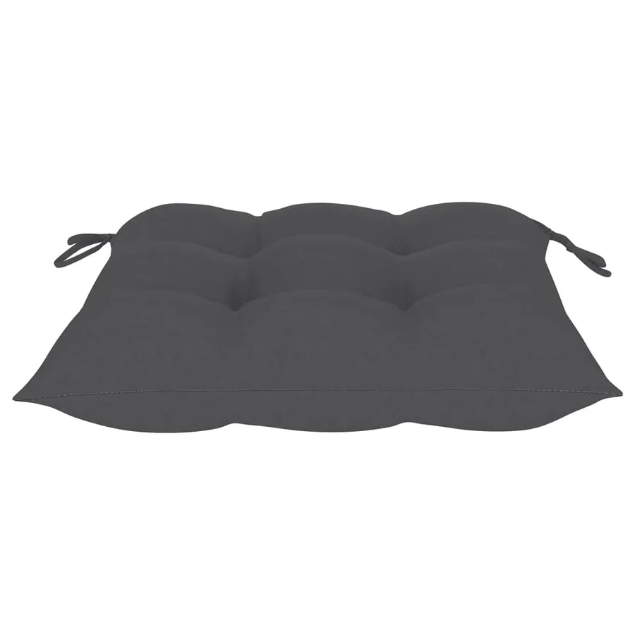 Chaises pliables de jardin avec coussins lot de 4 Teck solide - 9