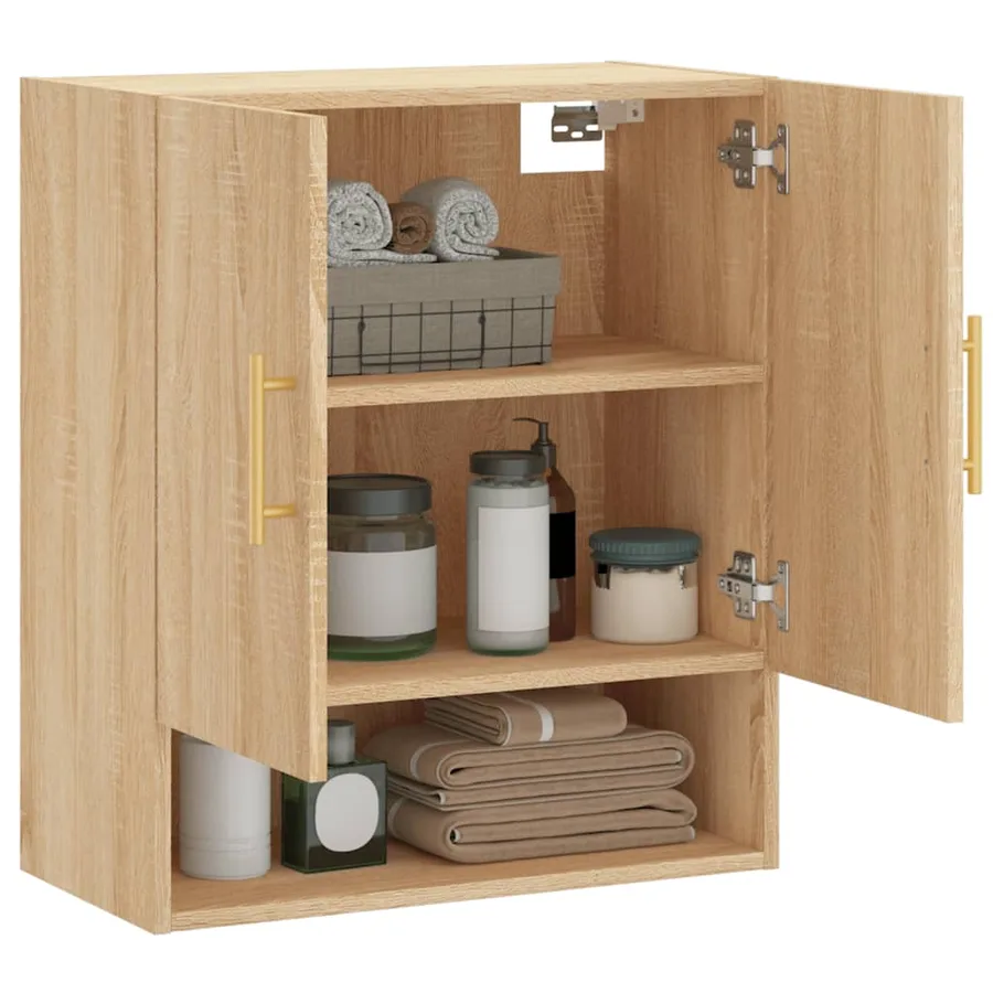 Armoire murale chêne sonoma 60x31x70 cm bois d'ingénierie - 4