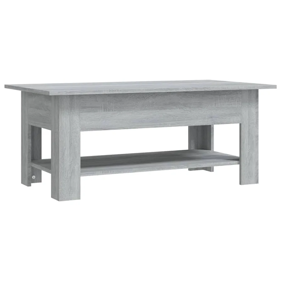 Table basse sonoma gris 102x55x42 cm bois d'ingénierie - 2